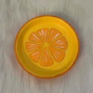 Hand-Painted Orange Jewelry Tray